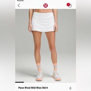 Lululemon Pace Rival Mid-Rise Skirt
